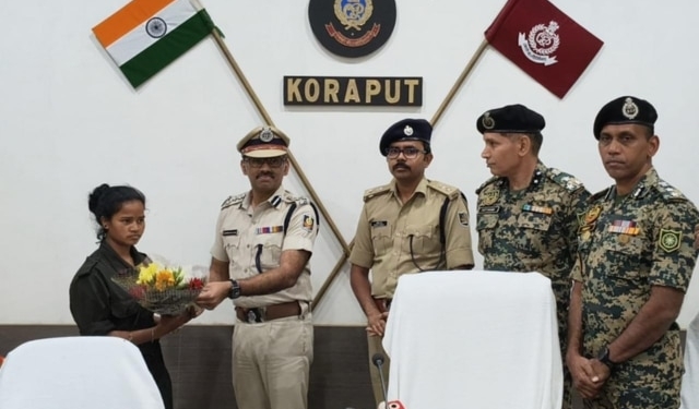 Maoist cadre surrender in Koraput