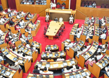 Odisha Assembly Paddy Protest