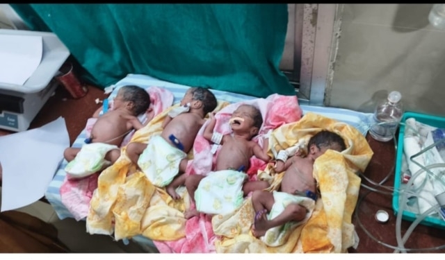 Woman Gives Birth to Quadruplets