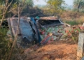 Rice‑Laden Truck Overturns