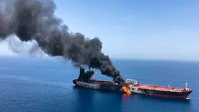 Oil Tanker with 15 Indians Hit Off Oman Coast Near Strait of Hormuz; 4 Crew Members Injured