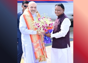 Amit Shah Arrives in Bhubaneswar