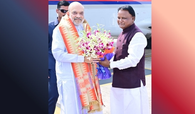 Amit Shah Arrives in Bhubaneswar