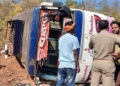 Bus Overturns in Deogarh