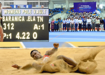 Baranica Elangovan pole vault national record