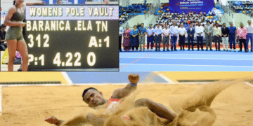 Baranica Elangovan pole vault national record