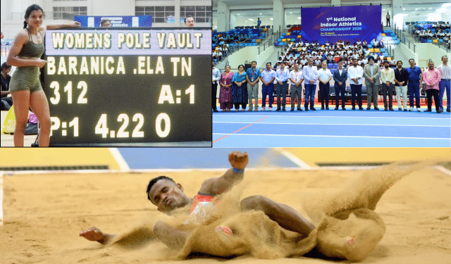 Baranica Elangovan pole vault national record
