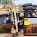 Tanker Crashes into Houses
