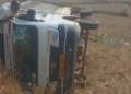 Pickup Van Overturns