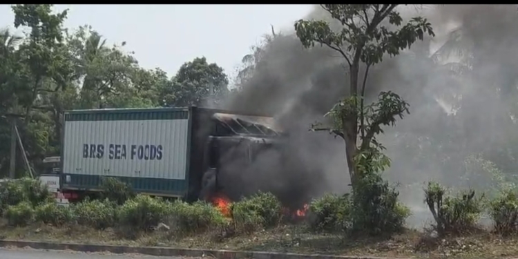 Seafood Truck Catches Fire