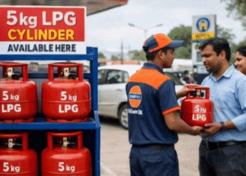 5kg LPG cylinders at petrol pumps Odisha