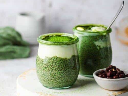 Matcha hia pudding