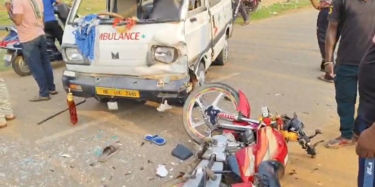 Bike Collides with Hearse