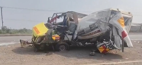 Ambulance Crashes into Truck