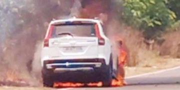 Car Catches Fire
