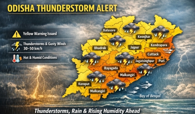 Odisha thunderstorm warning