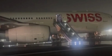 Swiss flight engine fire