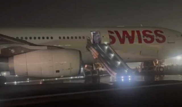 Swiss flight engine fire