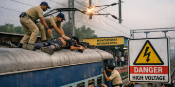 train selfie accident Bhubaneswar