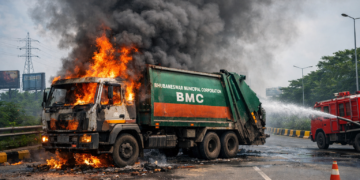 BMC Garbage Truck Fire