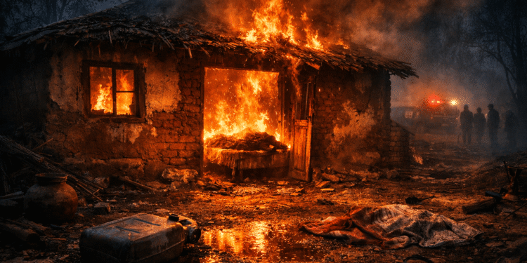 Balasore couple set ablaze
