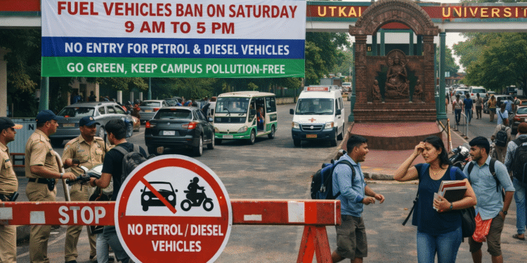 Utkal University fuel ban