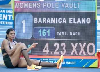 Baranica Elangovan national record pole vault