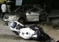 Sports Bike Crashes into Car