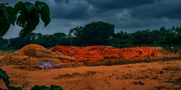 Buddha sand sculpture
