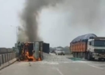 Truck Catches Fire