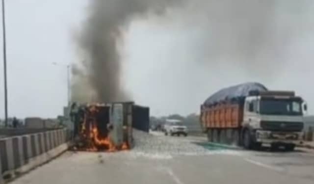 Truck Catches Fire