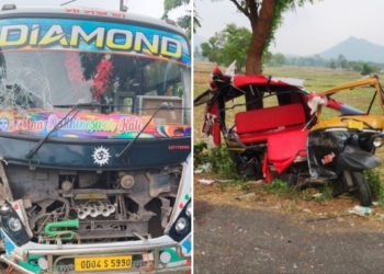 Bus Mows Down Autorickshaw