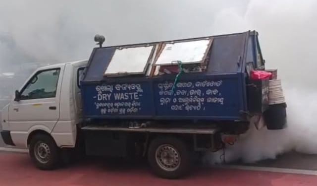 BMC Garbage vehicle Fire