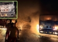 Truck-pickup collision