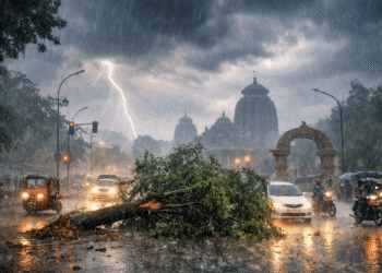Nor'wester rain in Bhubaneswar