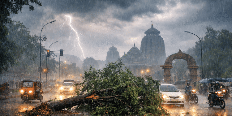 Nor'wester rain in Bhubaneswar
