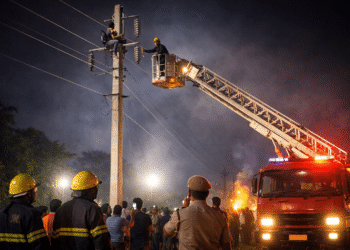Drunk Youth Climbs Power Pole