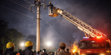 Drunk Youth Climbs Power Pole