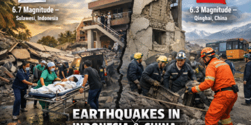 Indonesia and China earthquake