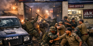J&K Police Station Clash