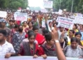 Swasthya Mitra protest Bhubaneswar