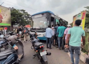 Man-Daughter Duo Critically Injured as Speeding AMA Bus Rams Them Near Mancheswar Rail Stadium