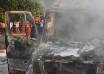 ambulance fire in Bhubaneswar