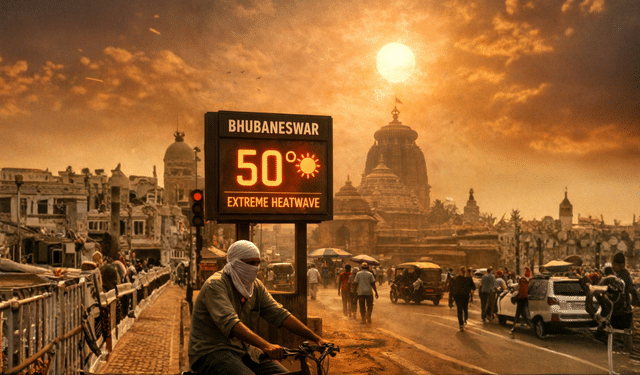 Bhubaneswar heat index 50 degrees