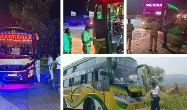 Odisha sleeper bus enforcement drive