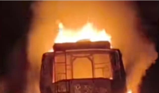 Rourkela-Paradip bus fire