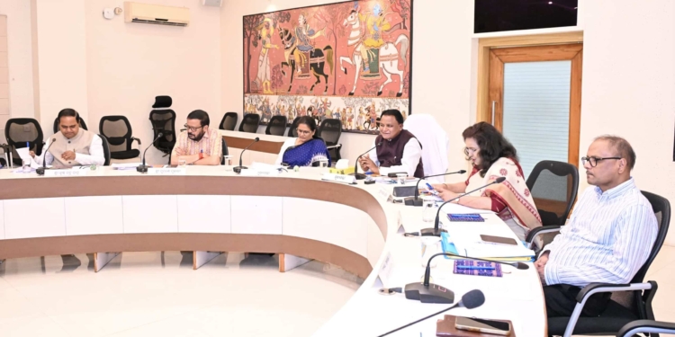 Chief Minister Mohan Charan Majhi presides over the Cabinet meeting at Lok Seva Bhawan on 12 June 2026
