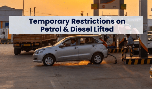 Government withdraws fuel restrictions