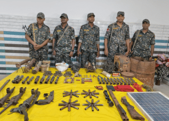 Malkangiri Maoist arms recovery 2026