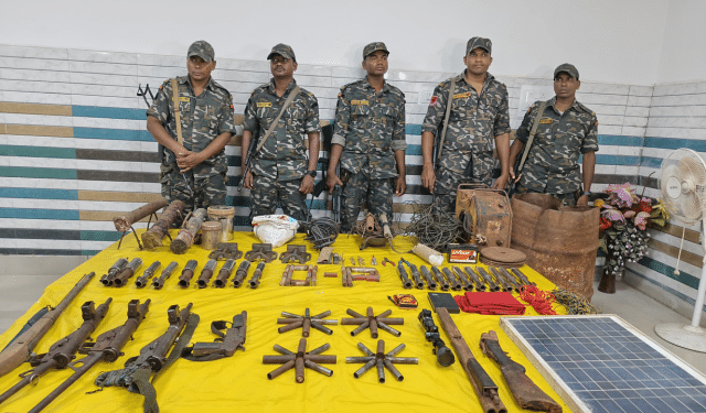 Malkangiri Maoist arms recovery 2026